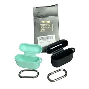 CEEPUY Airpods Pro Case 2 Pack Black‎ Mint Green Protective Cover New